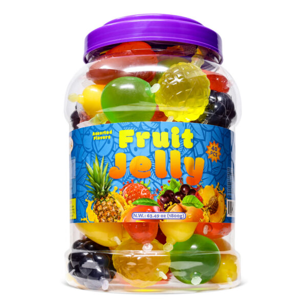 Fruit Squeezable Jellies Candy, 40 Count Jar