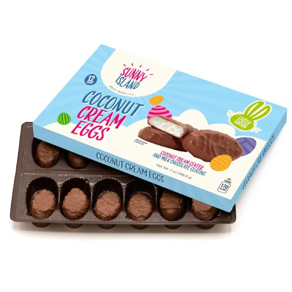 Milk Chocolate Coconut Cream Eggs, 12 cnt (7 Ounce Box)